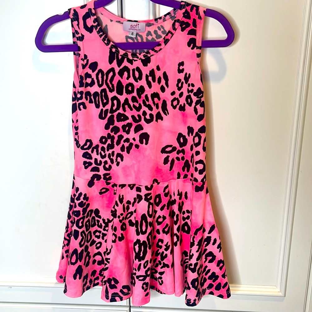 Sofi by soficlothing.com very bright leopard pattern dress.